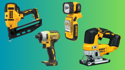 collage of DeWalt tool products